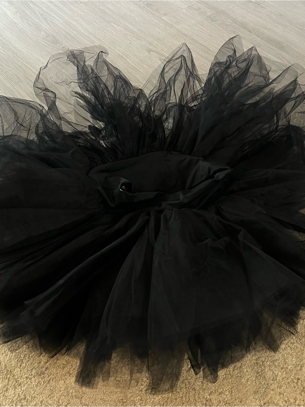 Weissman Black Layered Tulle Skirt Adult Medium
